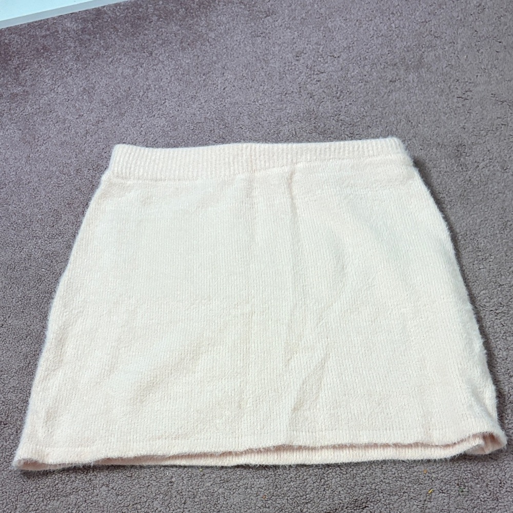SHEIN Light Pink Knit Mini Skirt